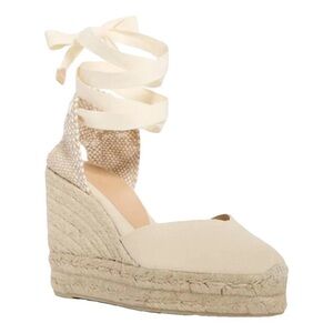 Castaner Cream Wedge Espadrilles